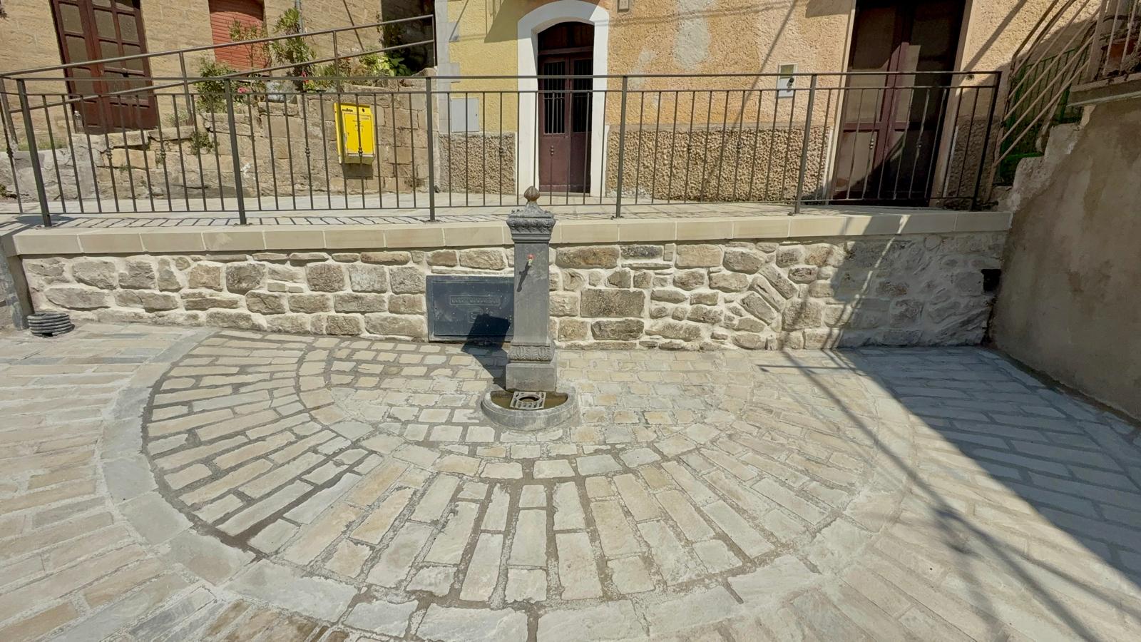 La fontana dopo l'intervento