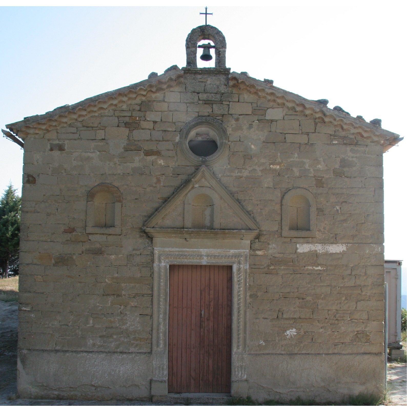 Cappella di San Cataldo prima dell'intervento, facciata