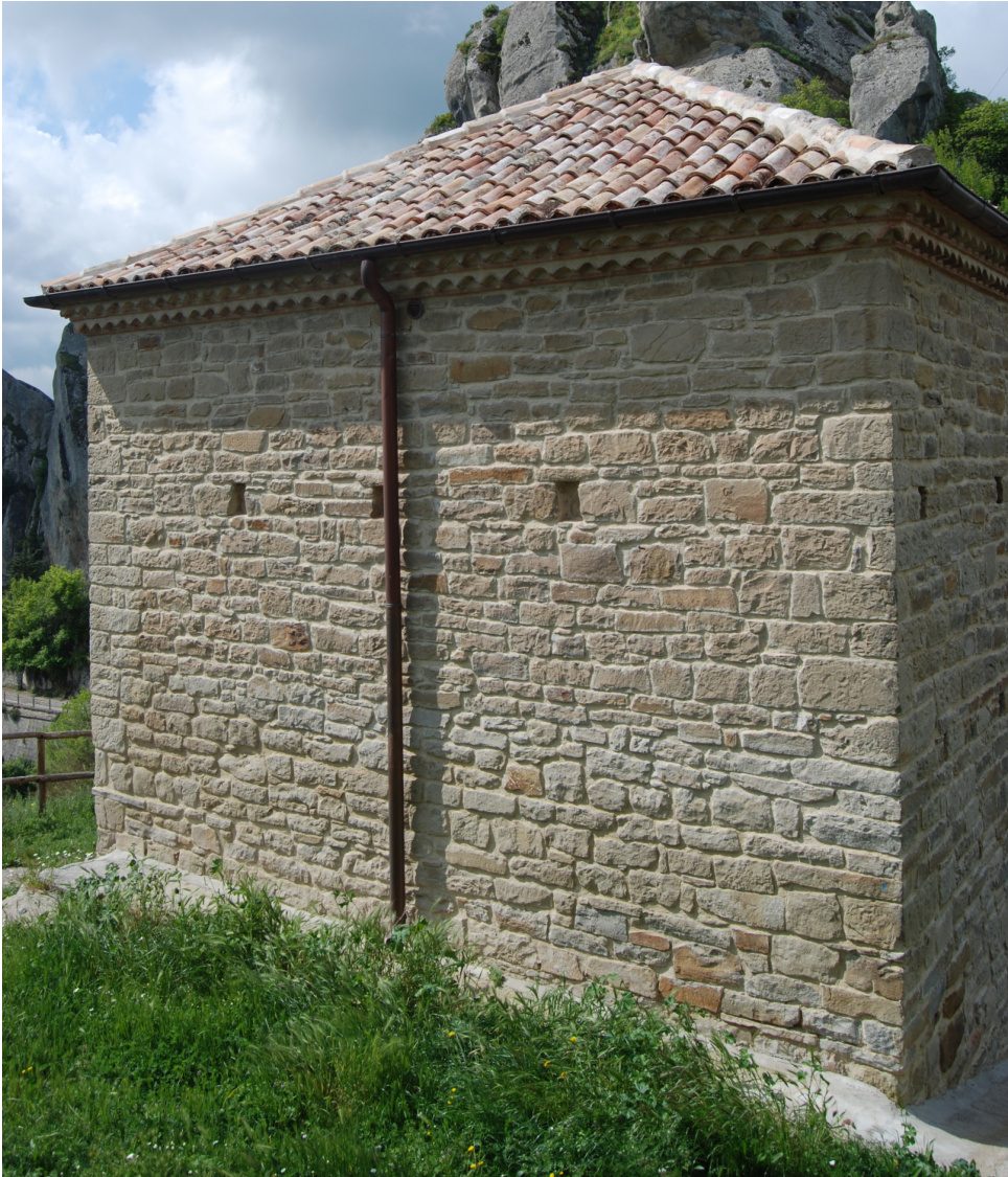 Cappella di San Cataldo dopo l'intervento, facciata nord