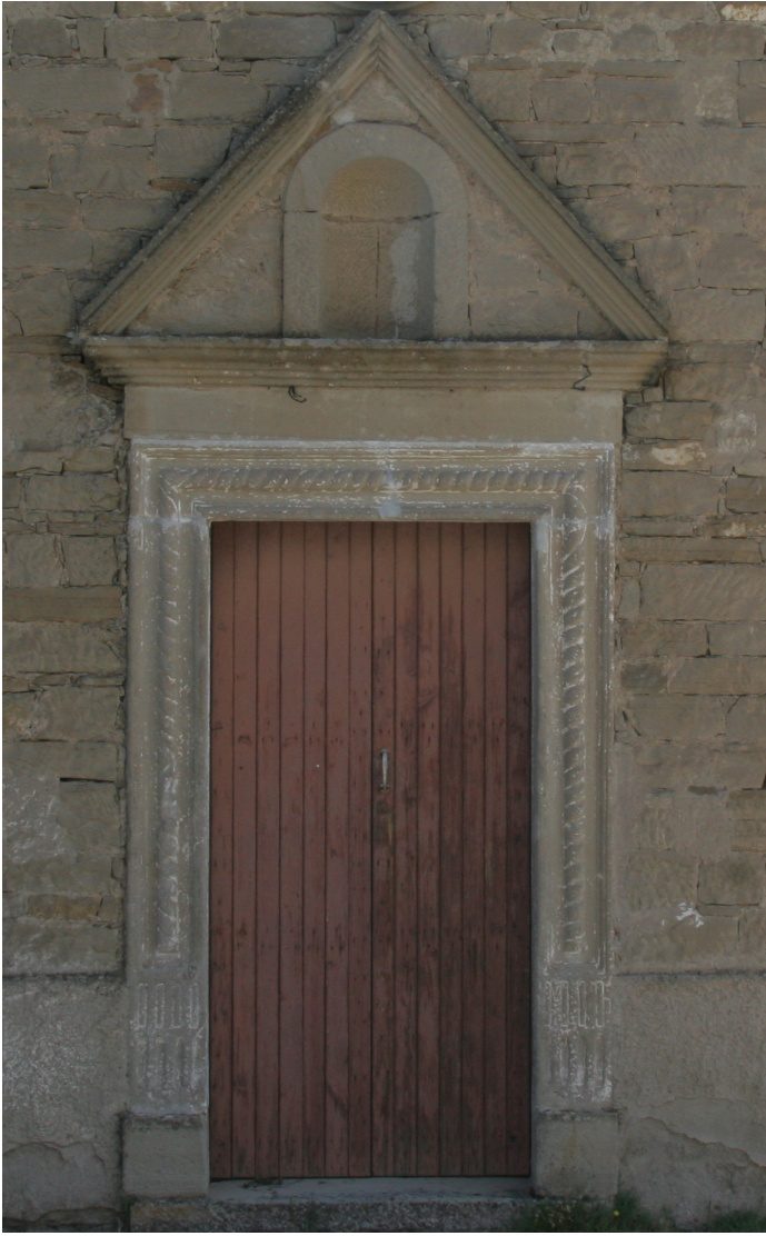 Cappella di San Cataldo prima dell'intervento, prospetto principale