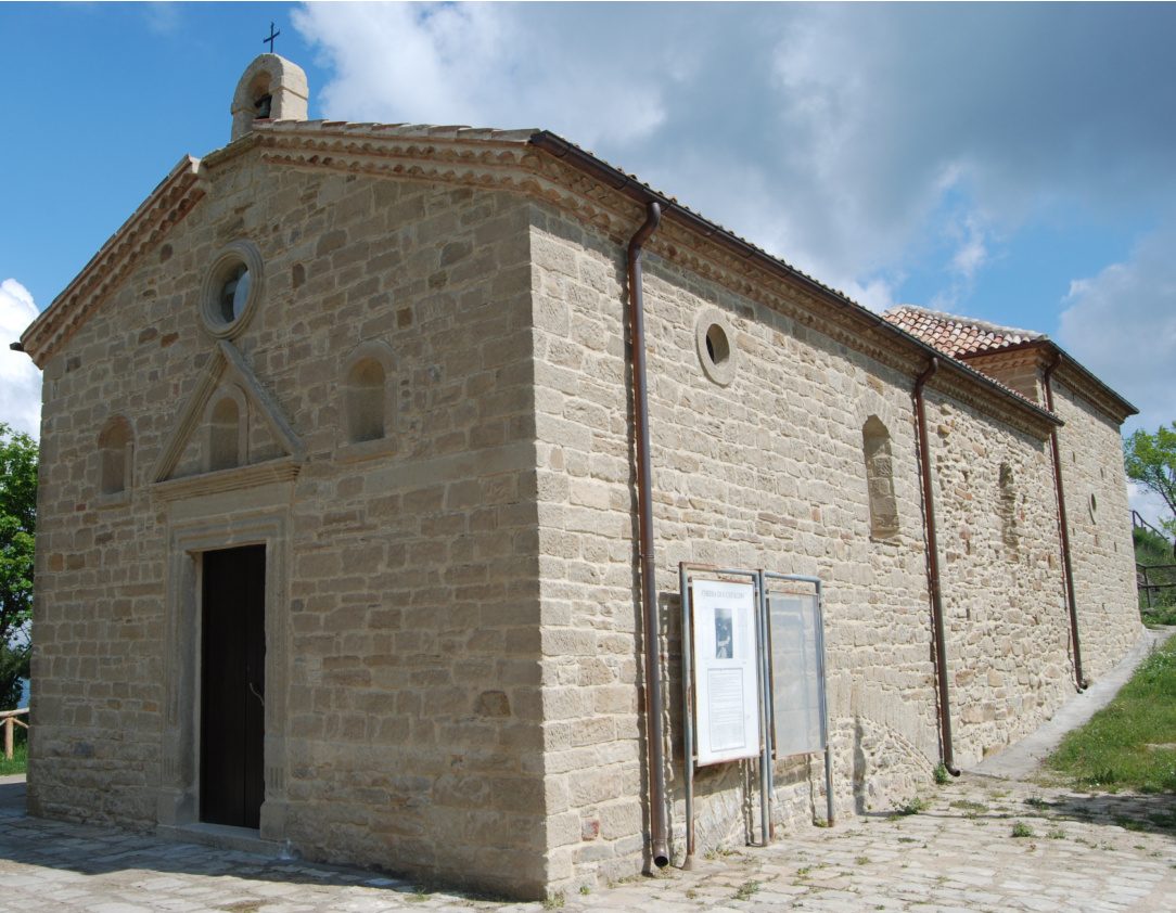 Cappella di San Cataldo dopo l'intervento, facciata sud-ovest