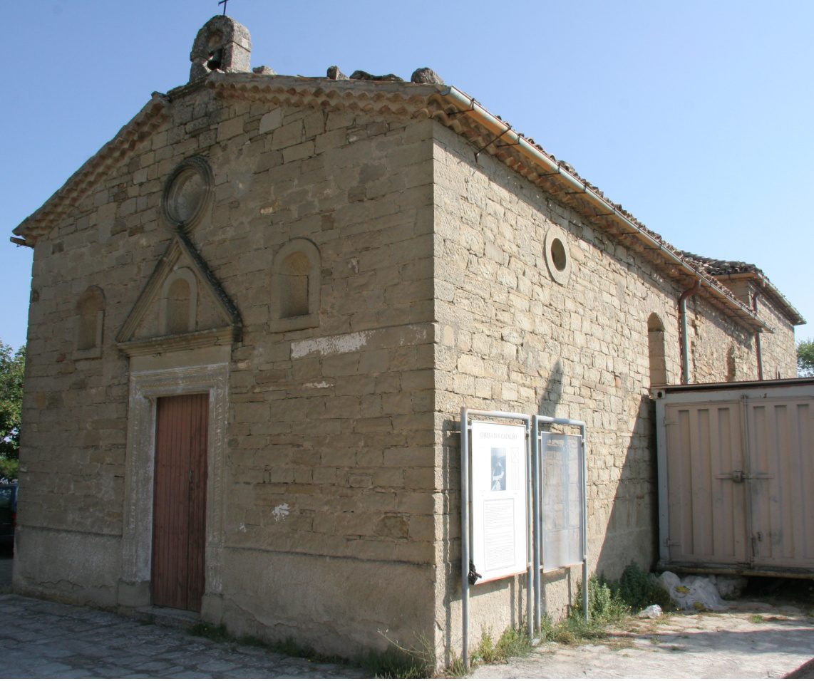 Cappella di San Cataldo prima dell'intervento, facciata sud-ovest
