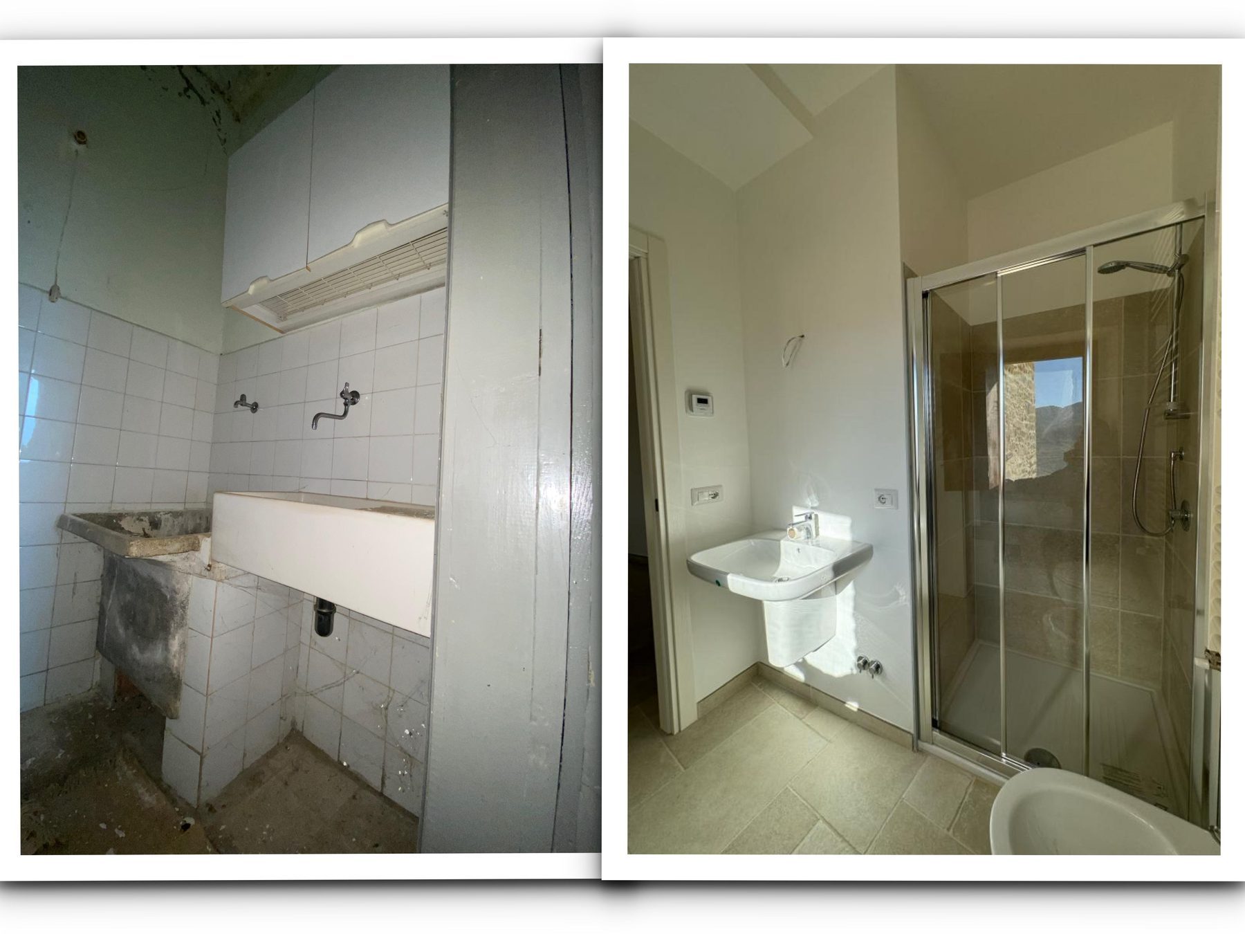 Prima e dopo l&rsquo;intervento &mdash; bagno